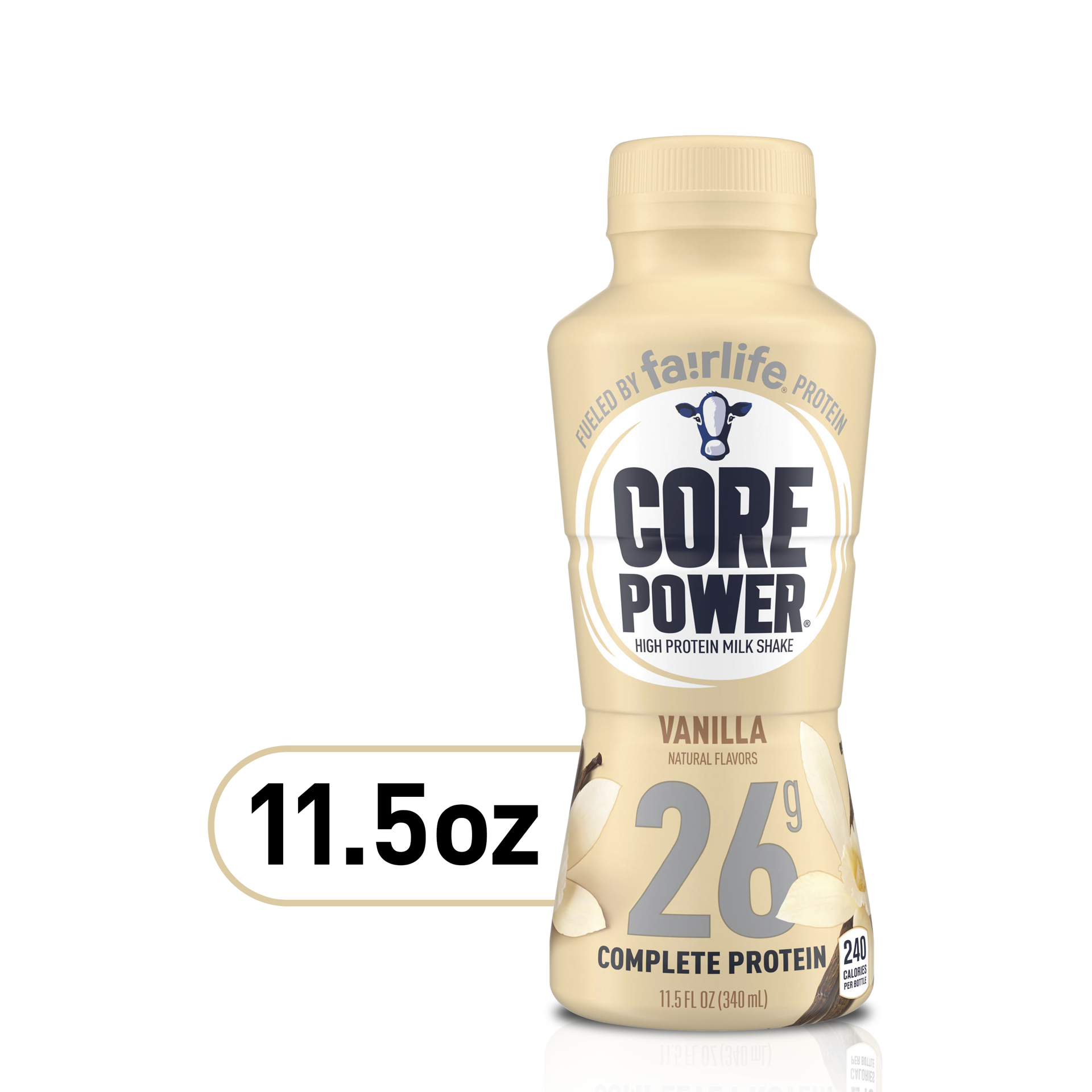 slide 1 of 4, Core Power 11.5 fl oz - 26g Vanilla Core Power Protein Drink by Fairlife Milk, 11.50 fl oz