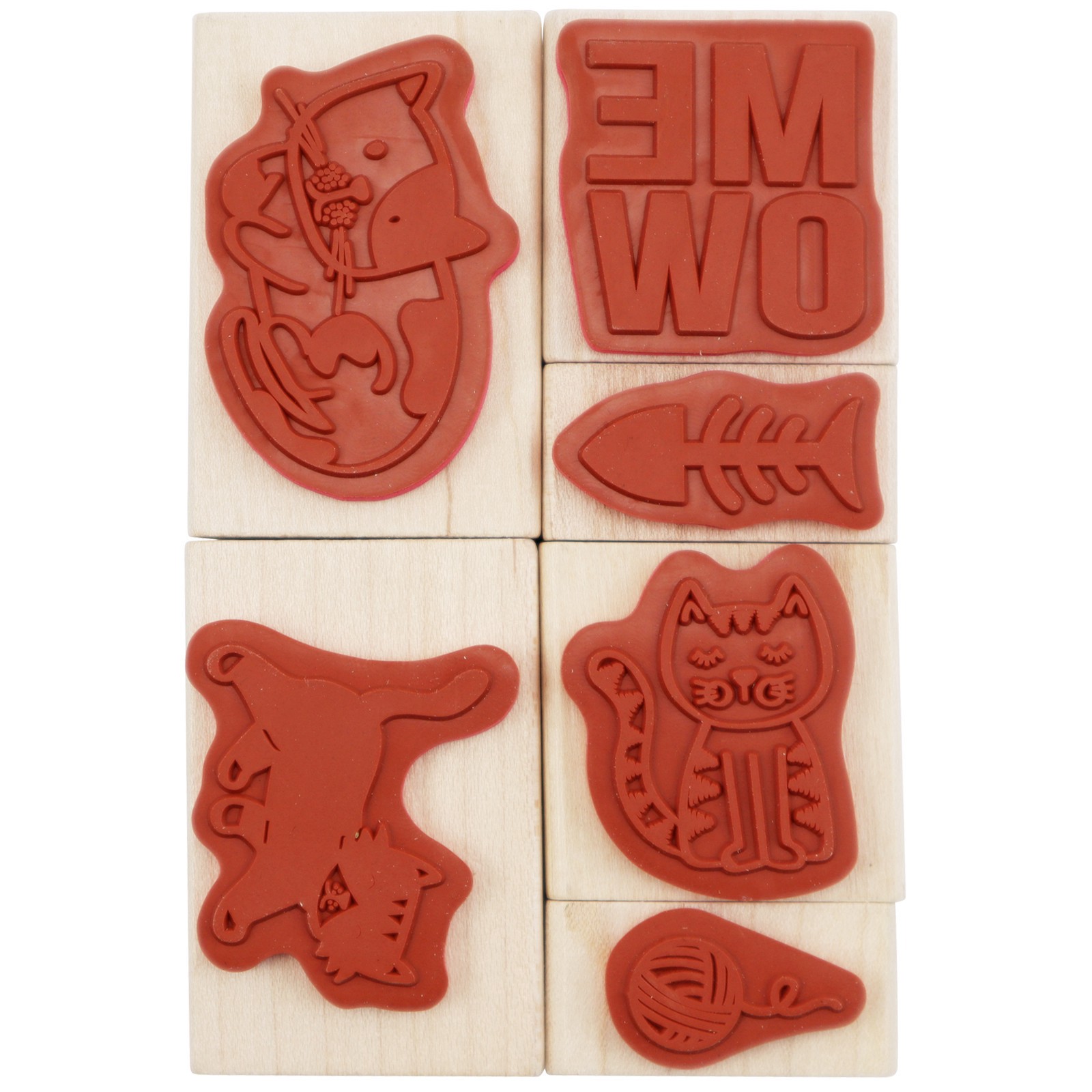 slide 3 of 5, Cats Wood Stamp Set By Recollections, 3.25 in x 4.75 in