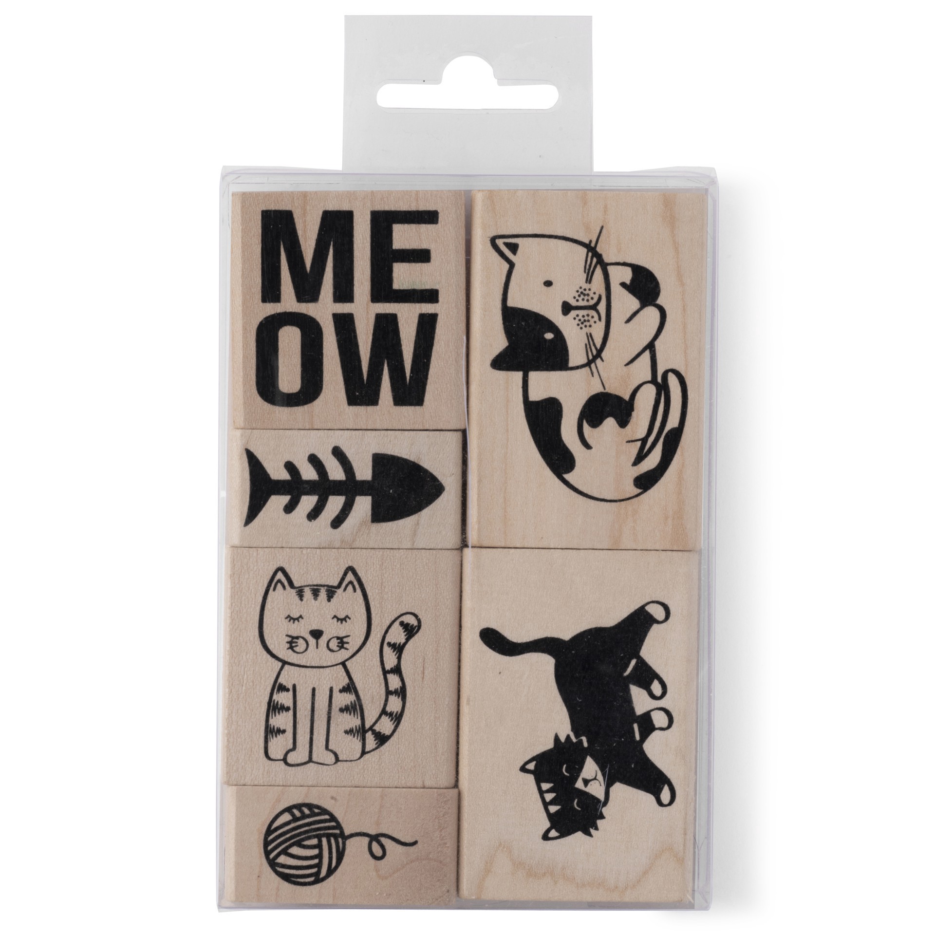 slide 5 of 5, Cats Wood Stamp Set By Recollections, 3.25 in x 4.75 in