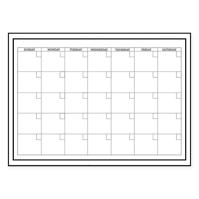 slide 1 of 2, WallPops! Dry-Erase Monthly Calendar - White with Dry-Erase Marker, 1 ct