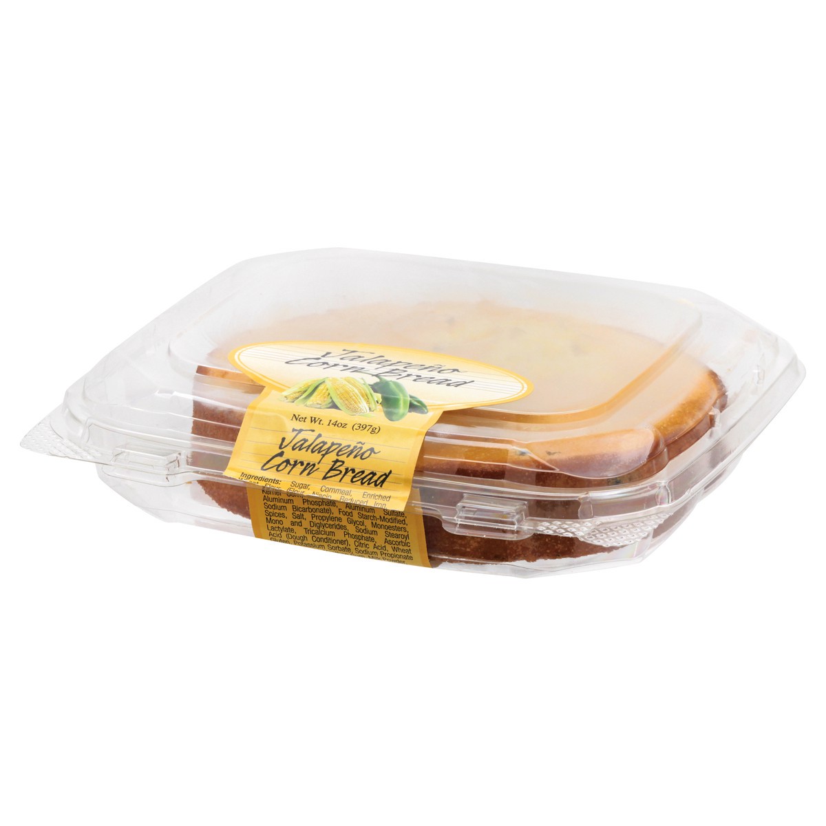 slide 2 of 9, Olson's Baking Co. Corn Bread, Jalapeno, 14 oz