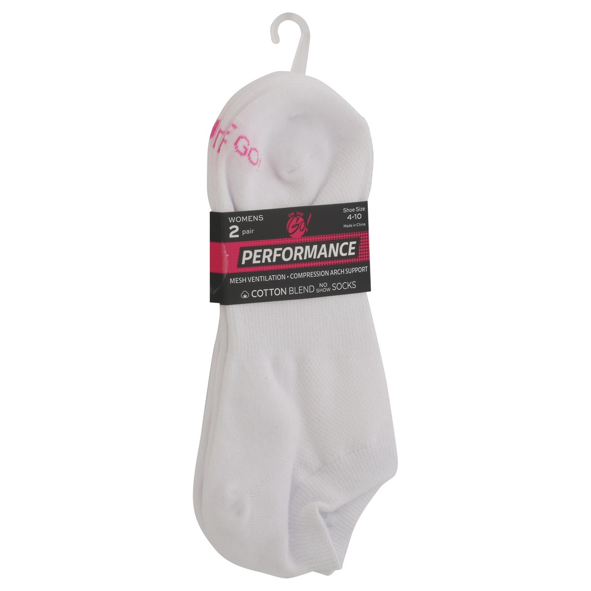 slide 12 of 12, On the Go Womens Performance Blend Cotton Socks 2 ea, 2 pair