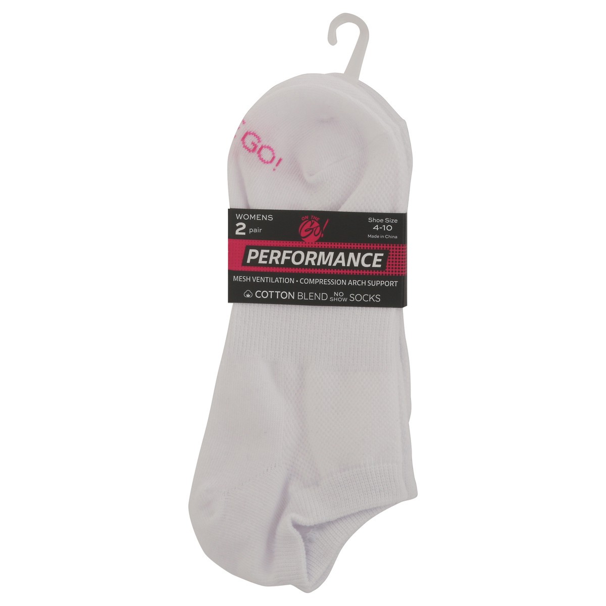 slide 11 of 12, On the Go Womens Performance Blend Cotton Socks 2 ea, 2 pair