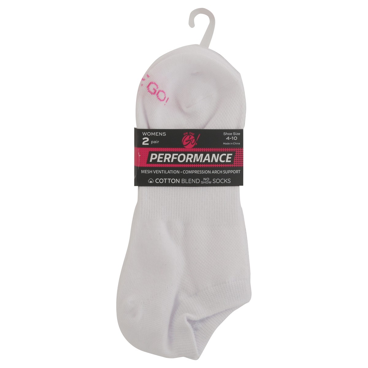 slide 2 of 12, On the Go Womens Performance Blend Cotton Socks 2 ea, 2 pair
