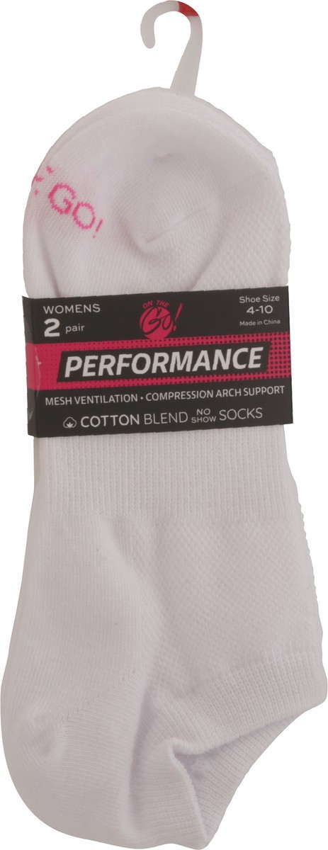slide 10 of 12, On the Go Womens Performance Blend Cotton Socks 2 ea, 2 pair