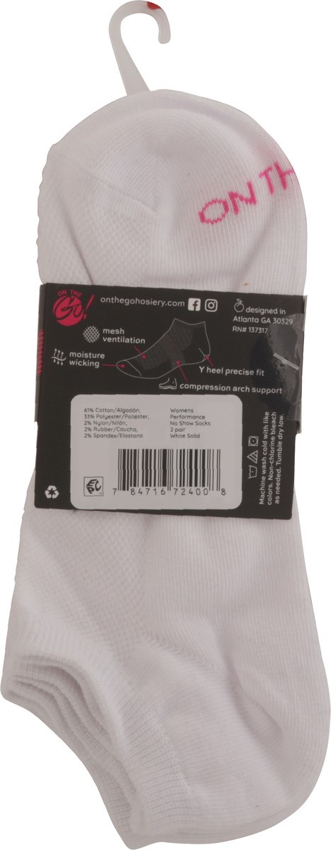 slide 5 of 12, On the Go Womens Performance Blend Cotton Socks 2 ea, 2 pair