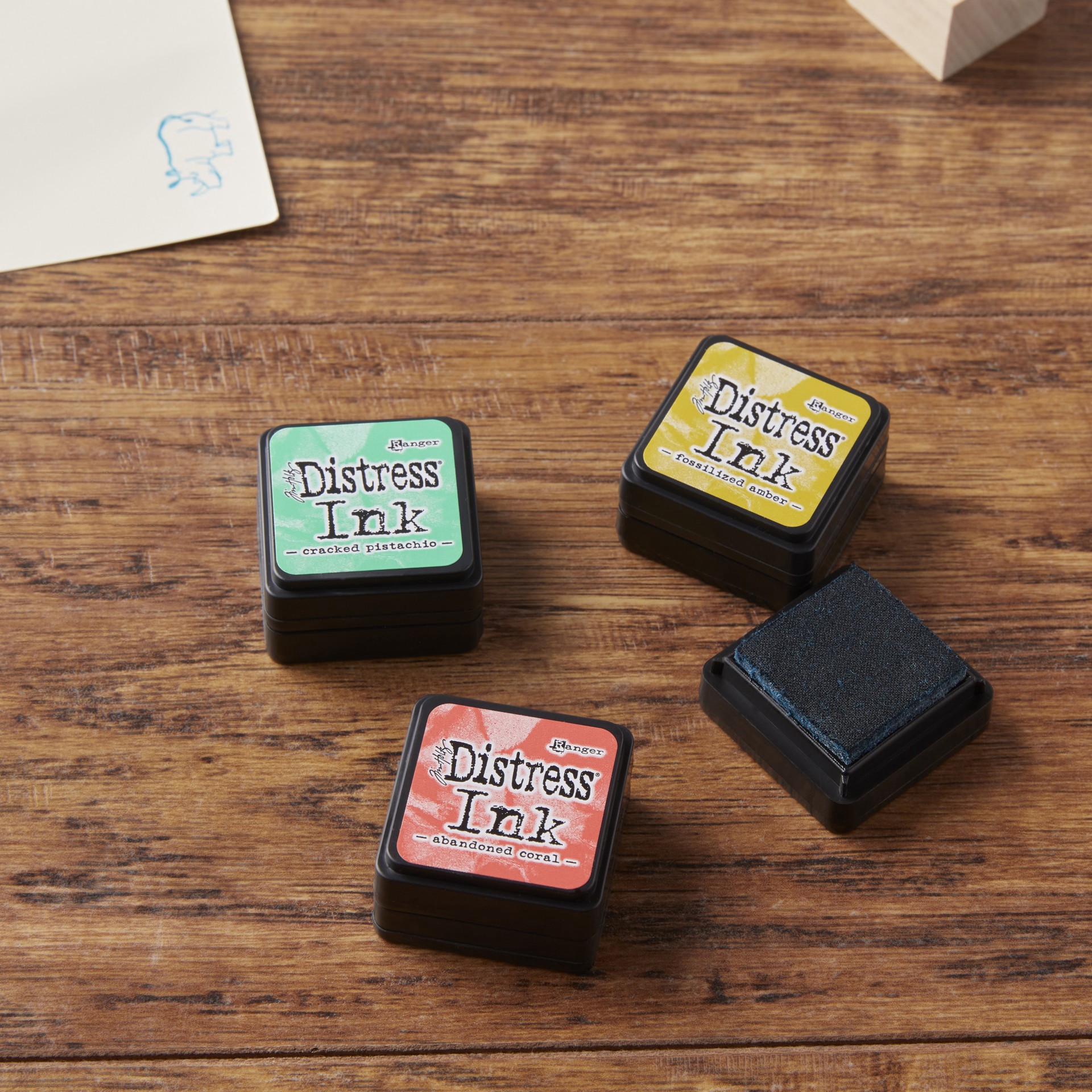 slide 3 of 4, Distress Mini Ink Pads Kit 13-Assorted Colors 4""x1"", 1 ct