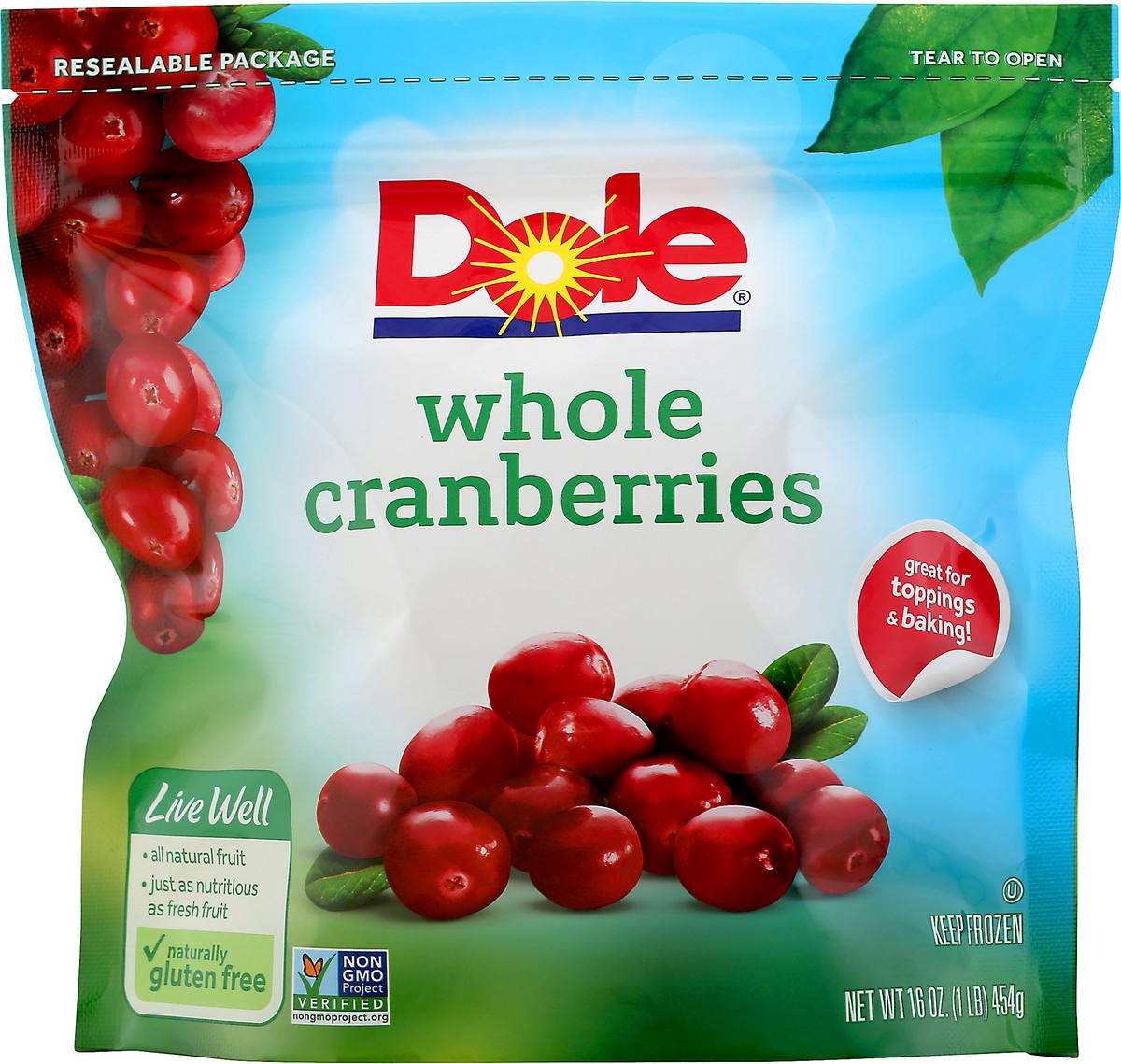 slide 4 of 8, Dole Whole Cranberries 16 oz. Bag, 16 oz