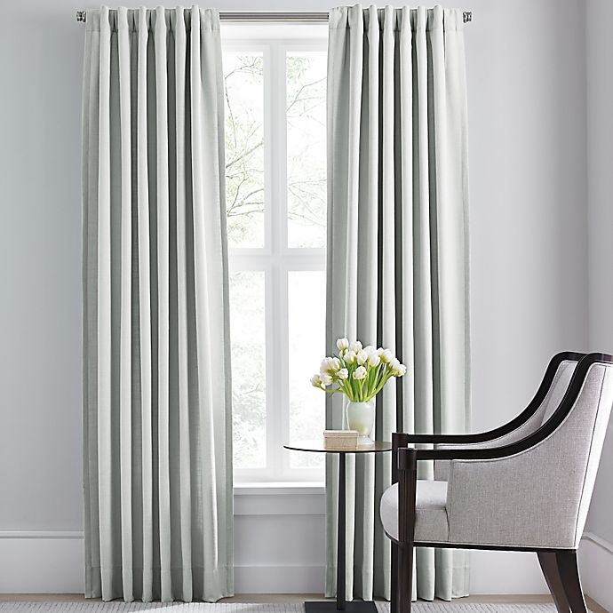 slide 1 of 1, Barbara Barry Modern Drape Rod Pocket/Back Tab Window Curtain Panel - Celadon, 95 in