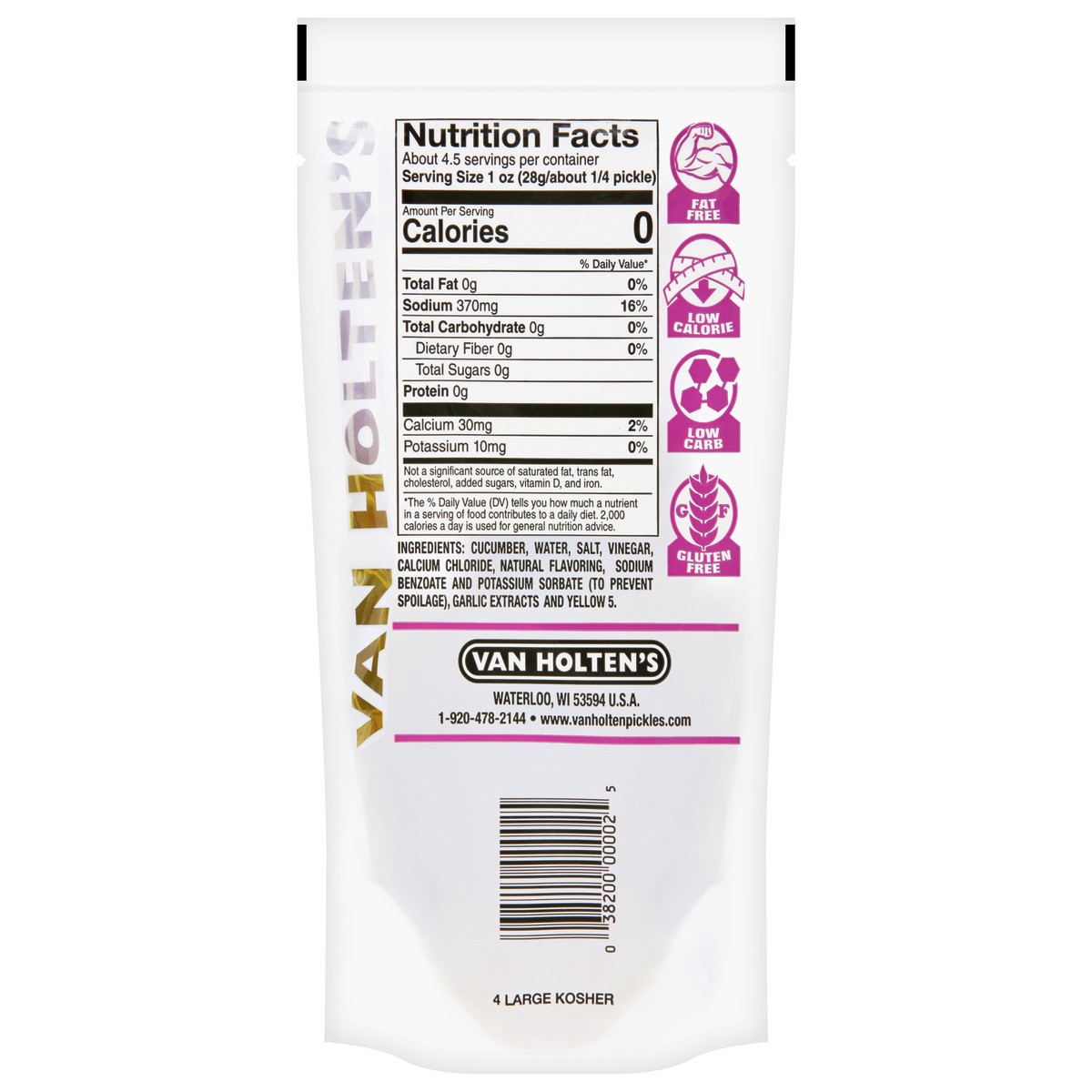 slide 6 of 13, Van Holten's Garlic Flavored Pickle-in-a-Pouch 1 ea, 1 ct