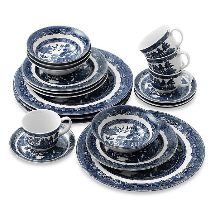 slide 1 of 1, Johnson Brothers Willow Blue Dinnerware Set, 20 ct