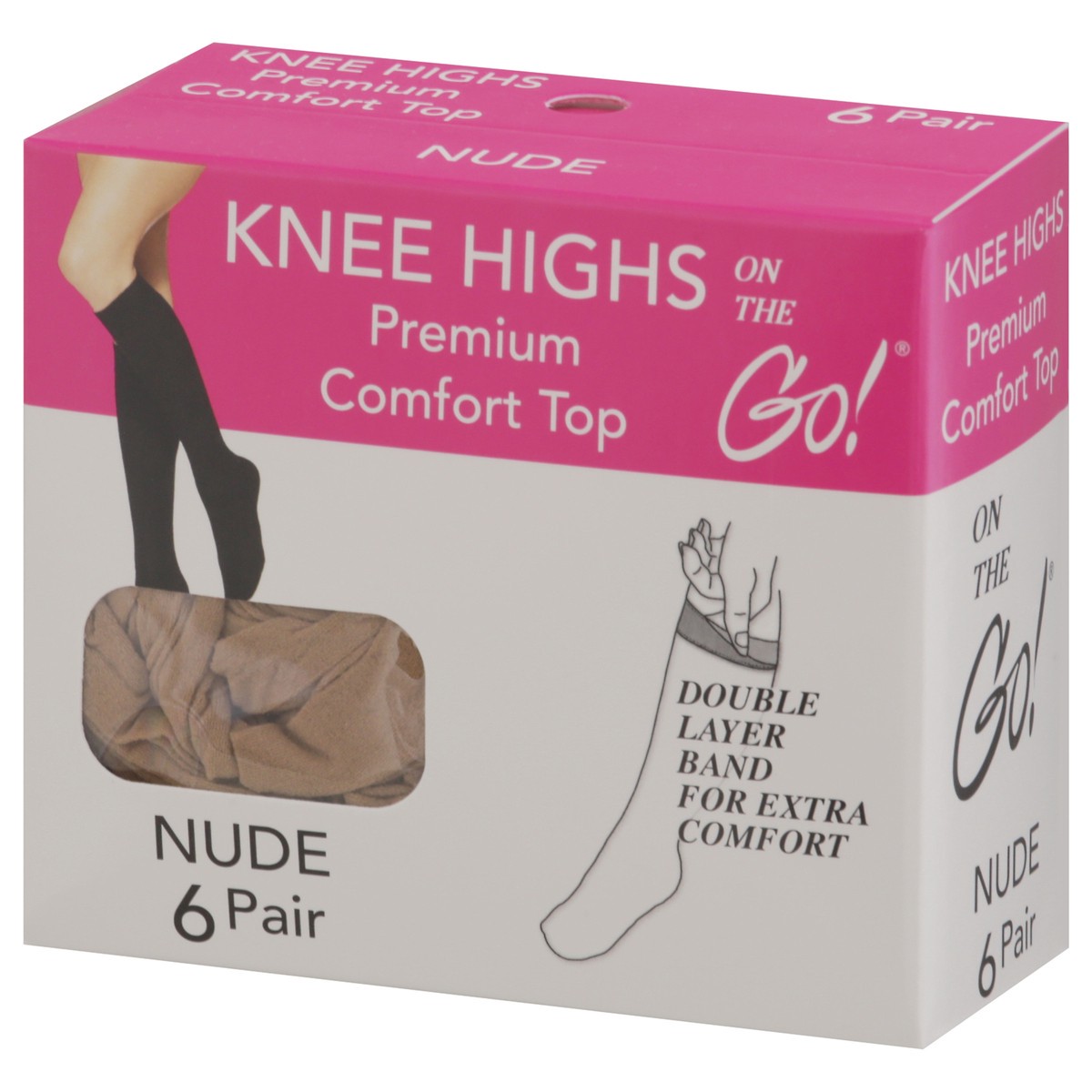 slide 3 of 11, Knee High Nude 6 Pack, 6 ct