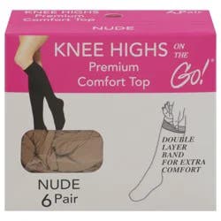 Nude Knee Highs - 6 Pair