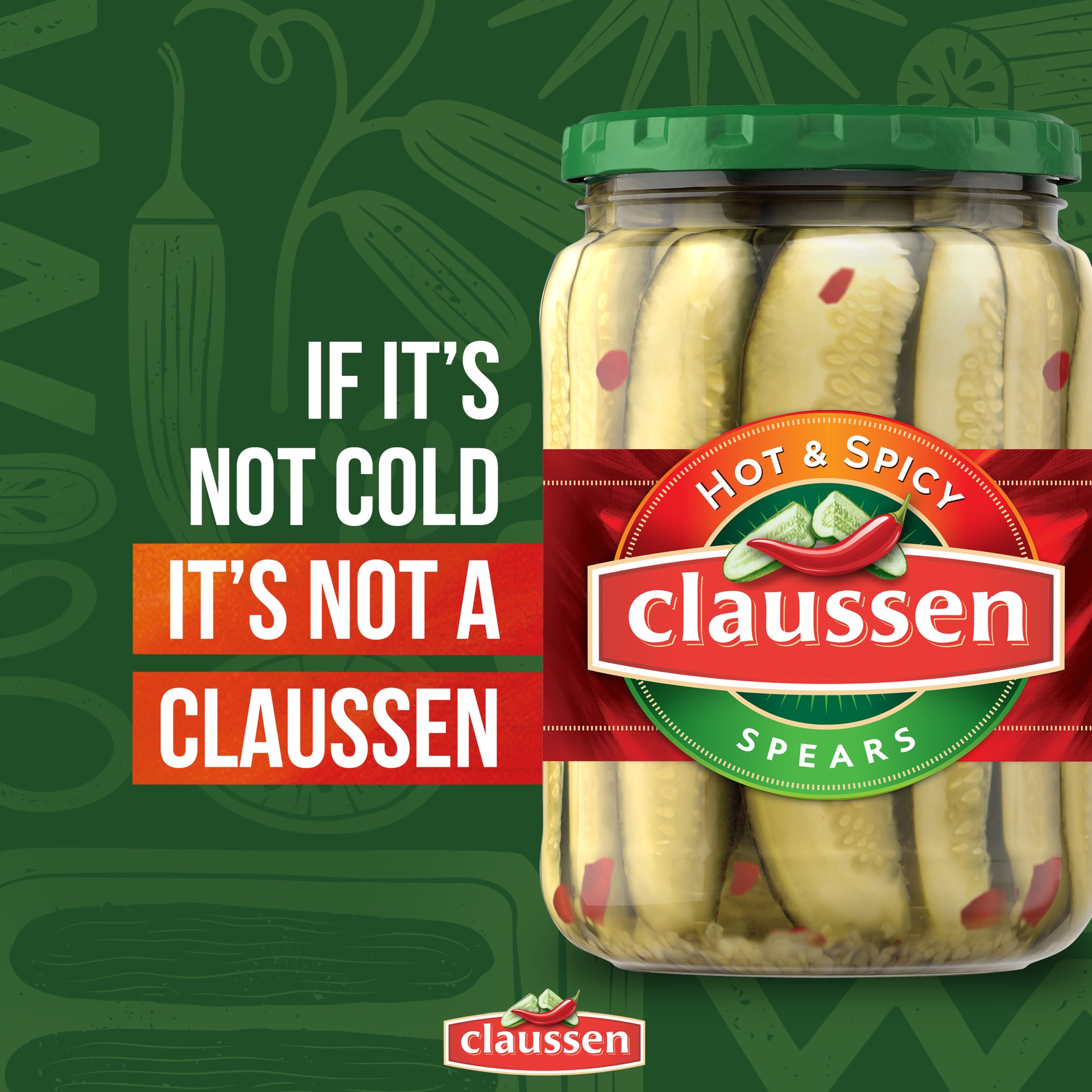 slide 3 of 5, Claussen Hot & Spicy Pickle Spears, 24 fl. oz. Jar, 24 fl oz