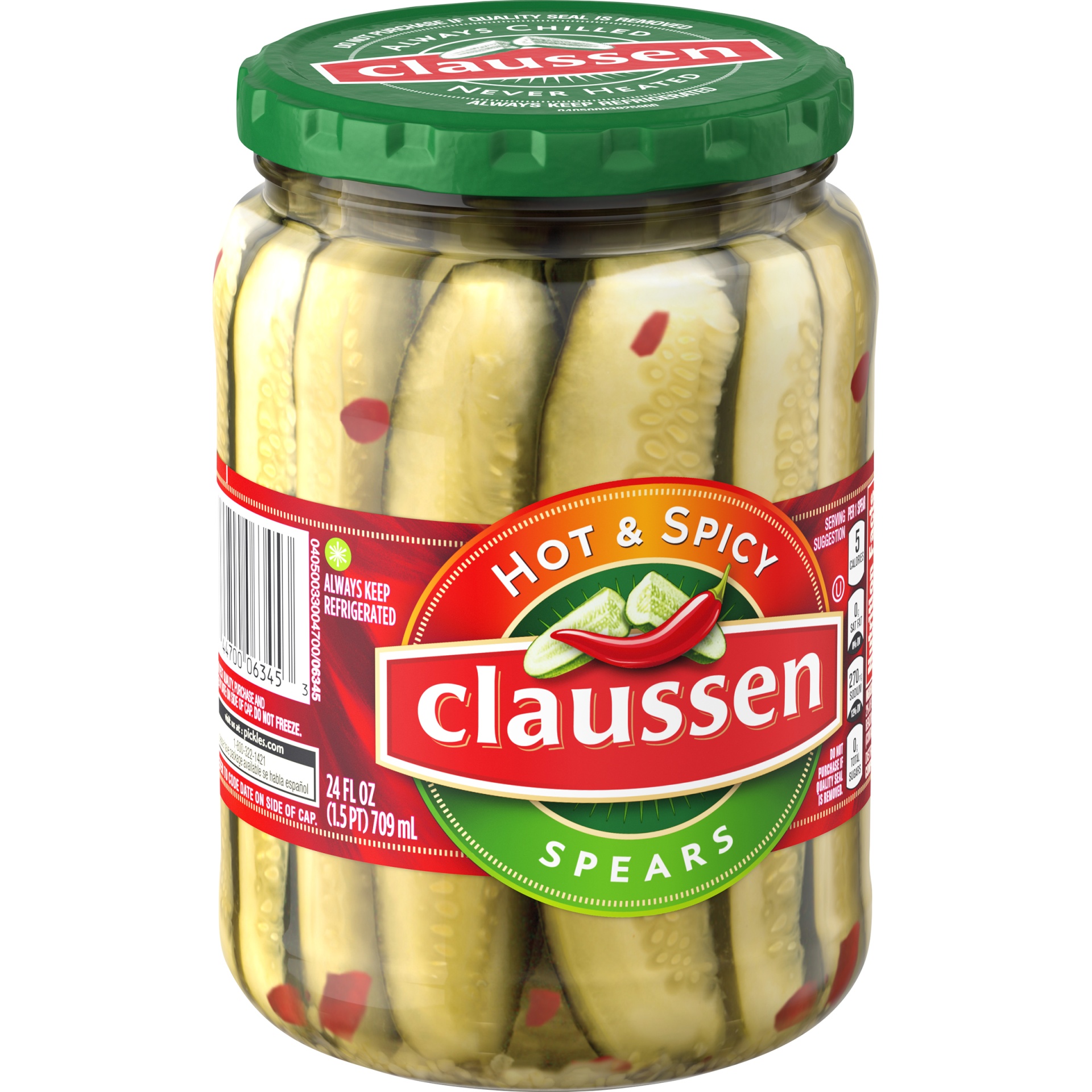 Claussen Hot & Spicy Pickle Spears 24 oz Shipt