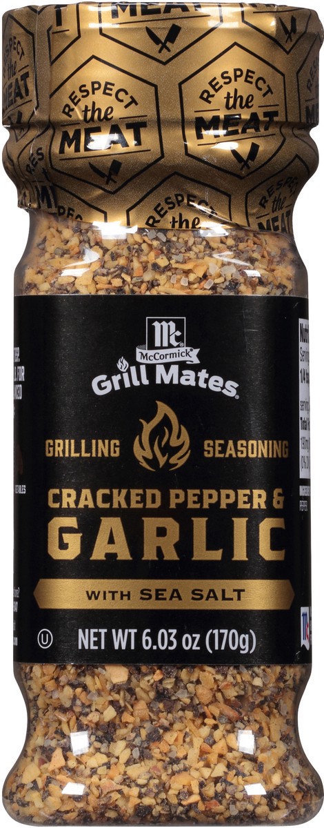 slide 6 of 7, McCormick Grill Mates Cracked Pepper, Garlic & Sea Salt Seasoning, 6.03 oz, 6.03 oz