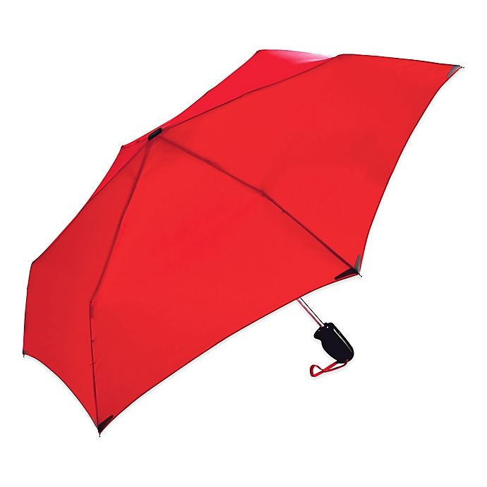 slide 2 of 2, Shedrain WalkSafe Auto Open & Close Rain Umbrella - Red, 1 ct