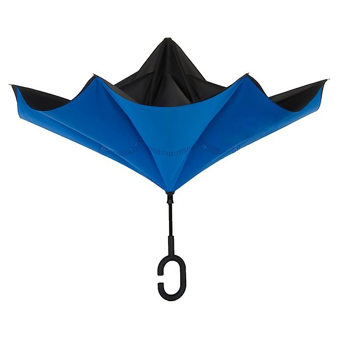 slide 2 of 2, ShedRain UnbelievaBrella Reverse Stick Umbrella - Blue, 1 ct