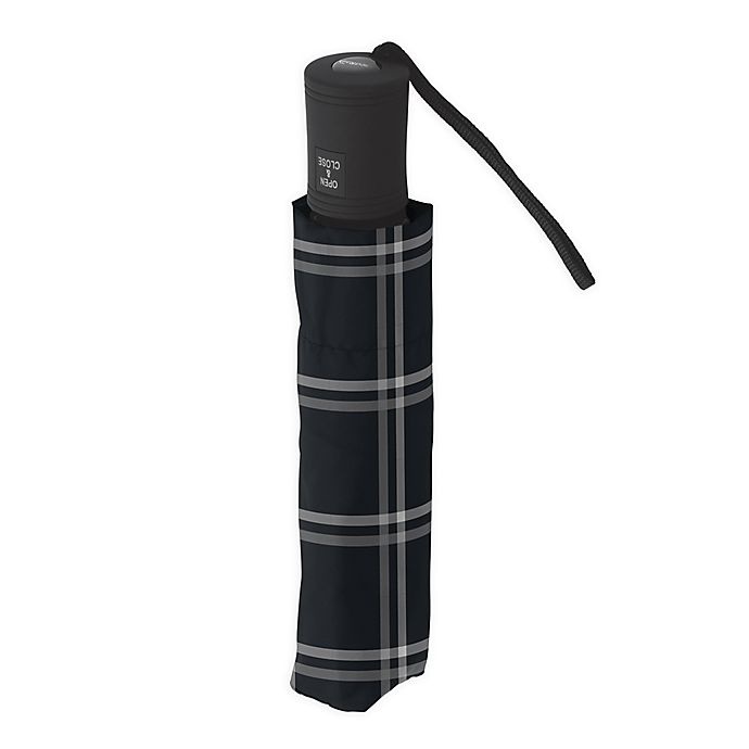 slide 2 of 2, ShedRain Automatic Open Compact Umbrella - Black/White, 1 ct