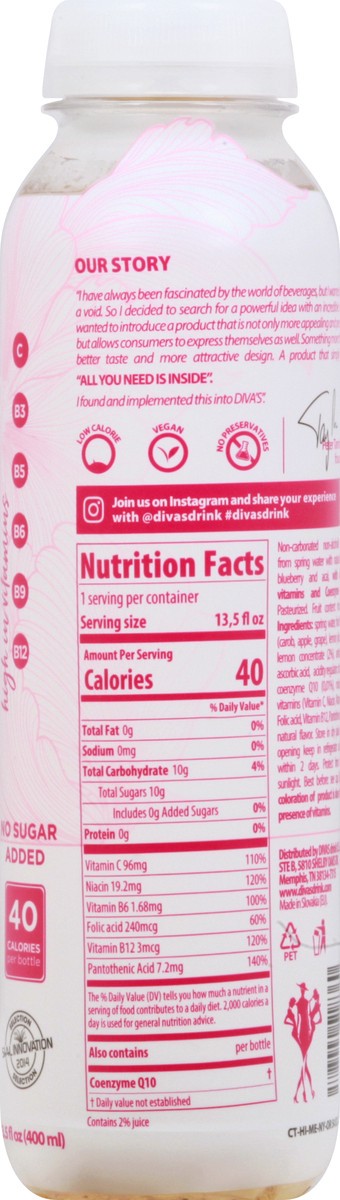 slide 5 of 11, Diva's Vitamin Water 13.5 oz, 13.5 oz