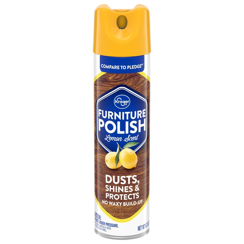 slide 1 of 4, Kroger Lemon Scent Furniture Polish, 9.7 oz