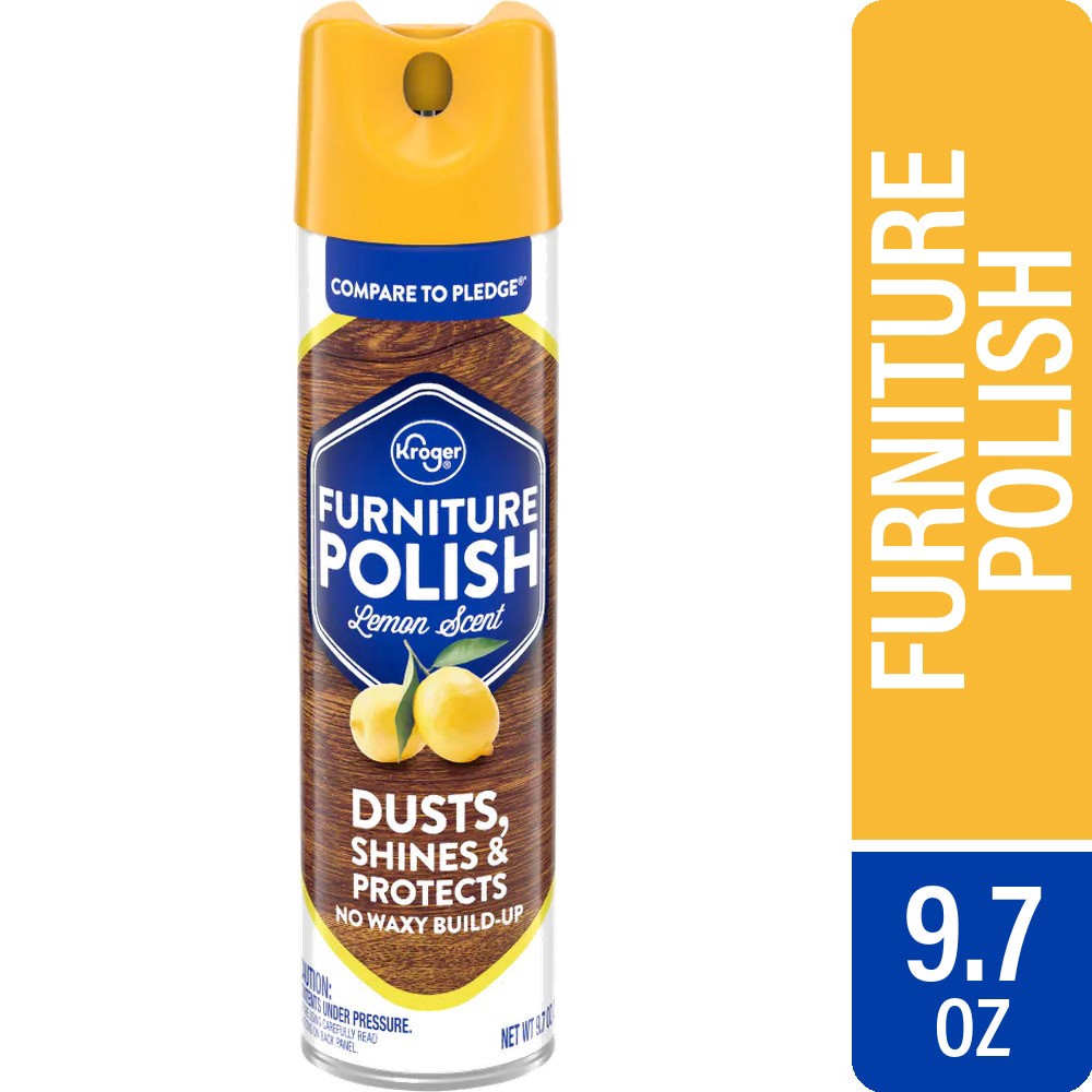slide 1 of 4, Kroger Lemon Scent Furniture Polish, 9.7 oz