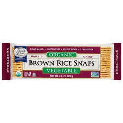 Edward & Sons Organic Vegetable Brown Rice Snaps 3.5 oz