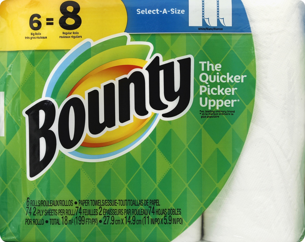 slide 4 of 5, Bounty Paper Towels, 6 ct