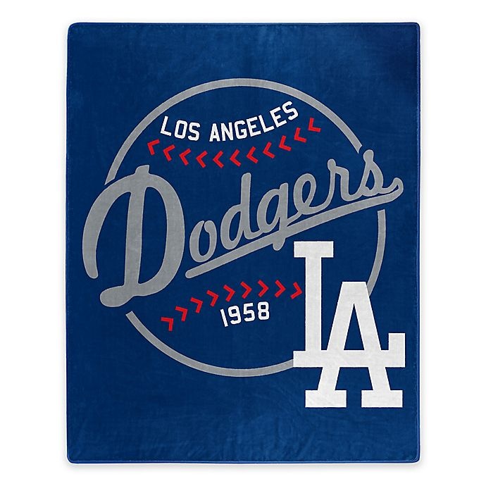 slide 1 of 1, MLB Los Angeles Dodgers Jersey Raschel Throw Blanket, 1 ct