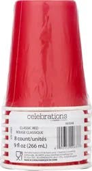Celebrations Classic Red Cups - 9 oz, 8 count