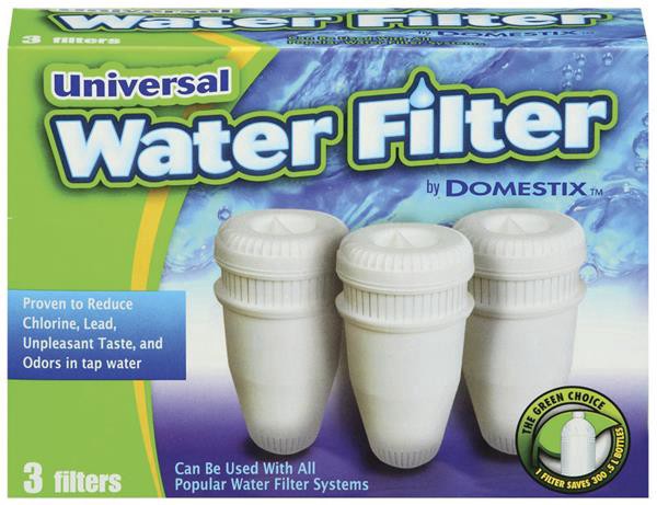 slide 1 of 1, Domestix Universal Water Filter, 3 ct