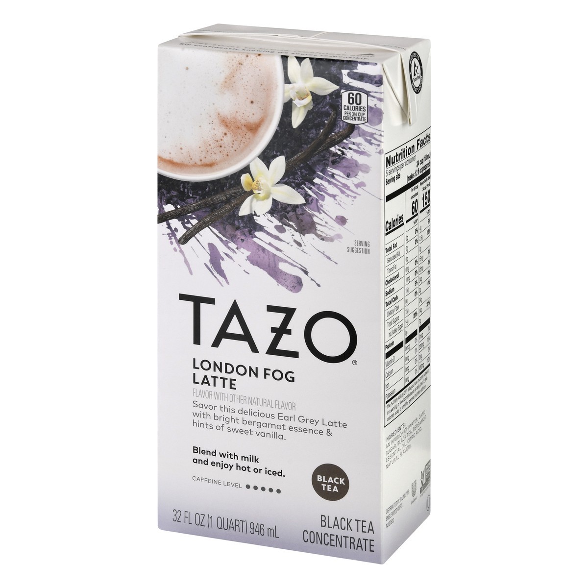 slide 3 of 9, TAZO Black Tea Concentrate London Fog Latte, 32 oz, 32 oz