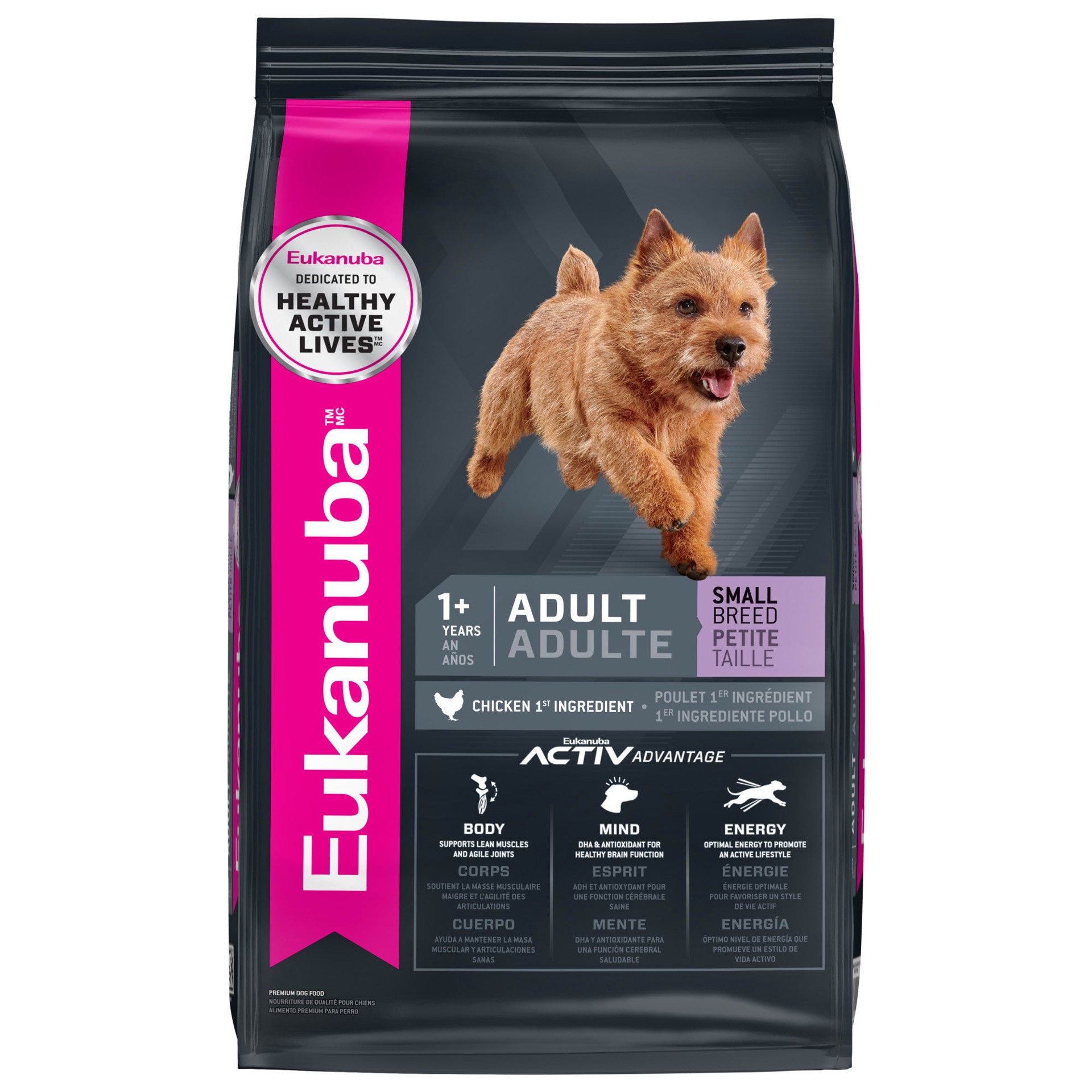 slide 1 of 5, Eukanuba Small Breed Adult Dog Food, 15 lb