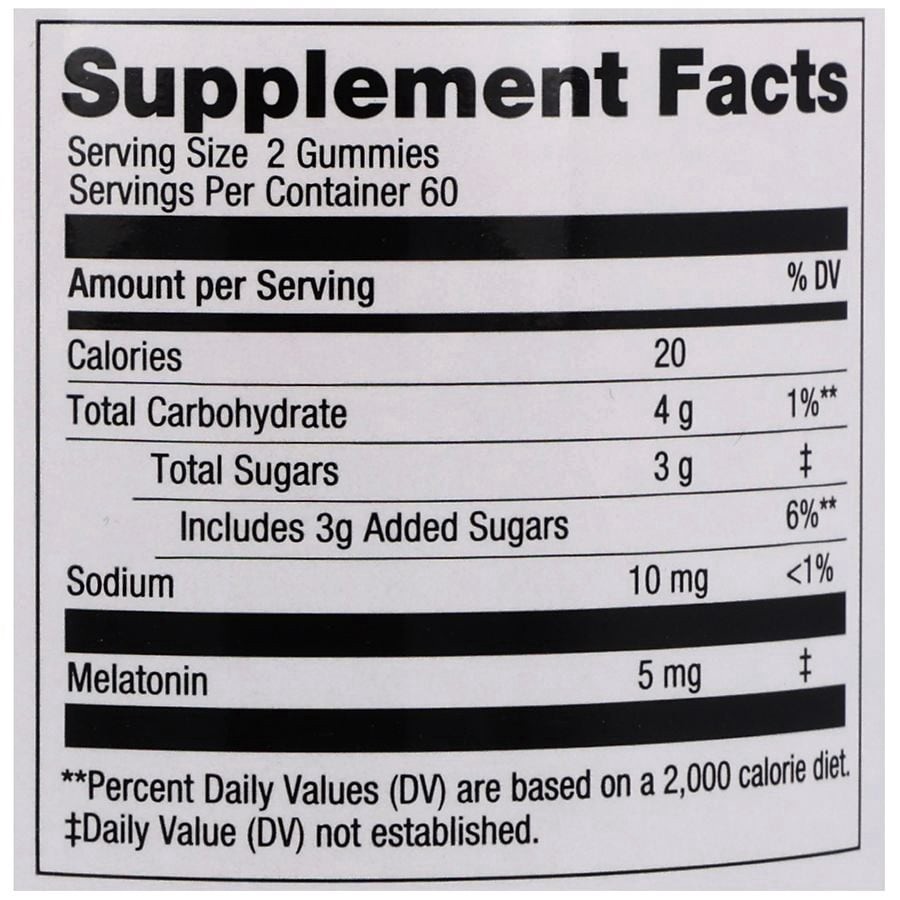 slide 3 of 5, Walgreens Free & Pure Melatonin Gummies, 5mg Natural Strawberry Flavor, 120 ct