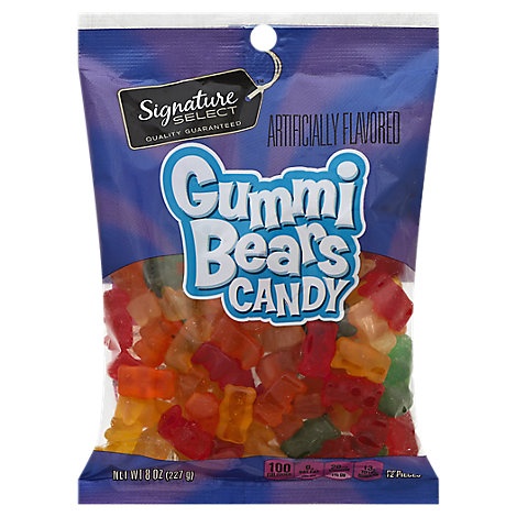 slide 1 of 1, Signature Select Candy Gummi Bears, 8 oz