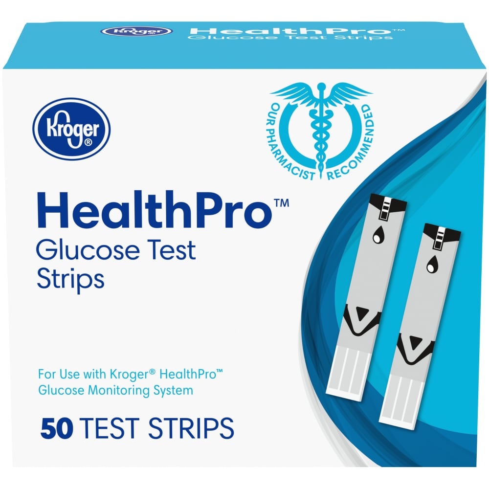 slide 1 of 1, Kroger Healthpro Glucose Test Strips, 50 ct