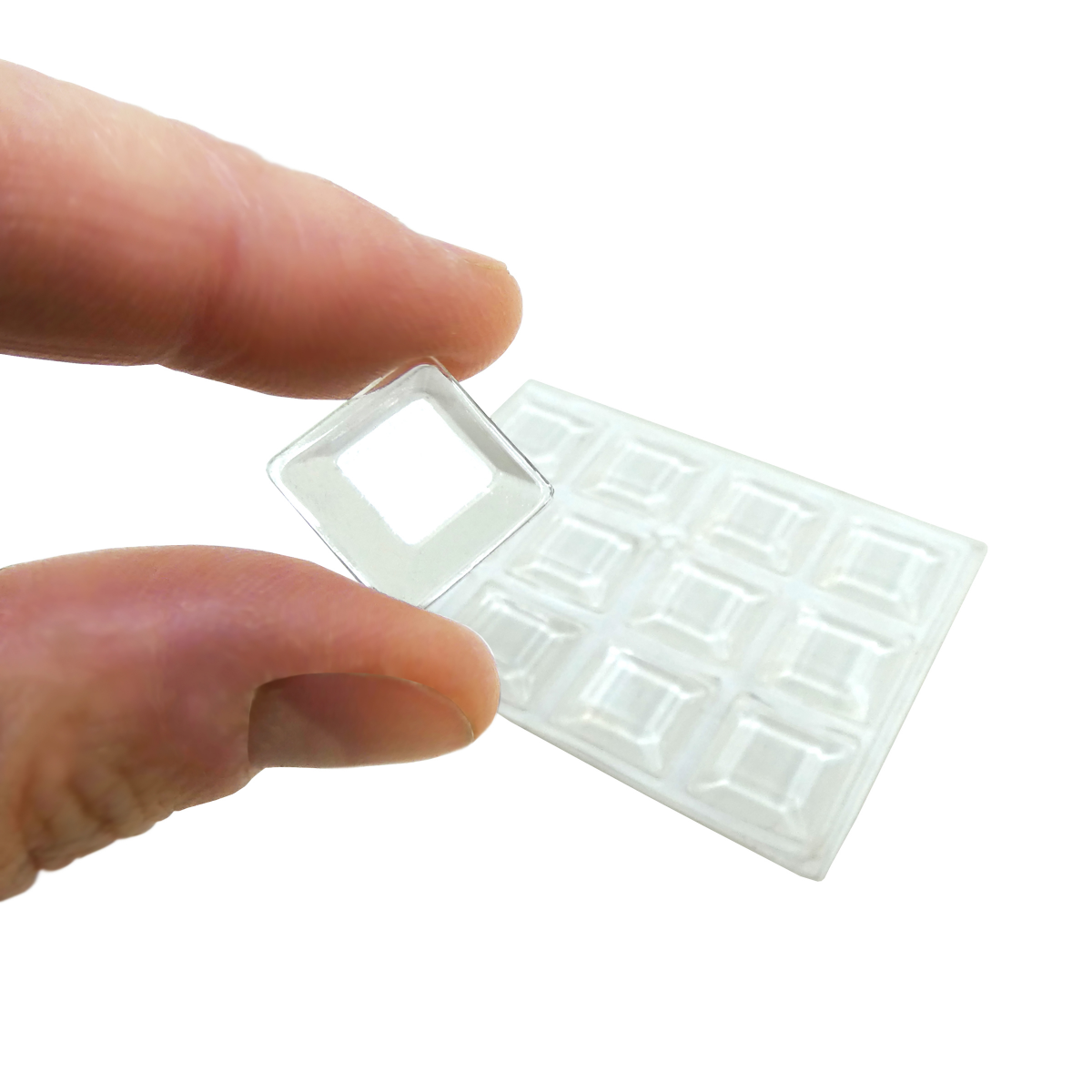 slide 5 of 25, Super Sliders with Gorilla Glue 3/4" Clear Square Bumpers, 24 ct