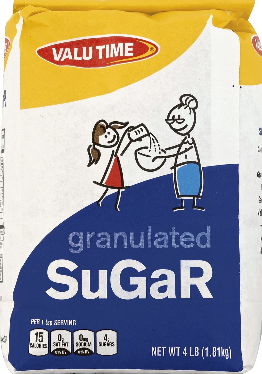 slide 6 of 6, Valu Time Granulated Sugar, 4 lb