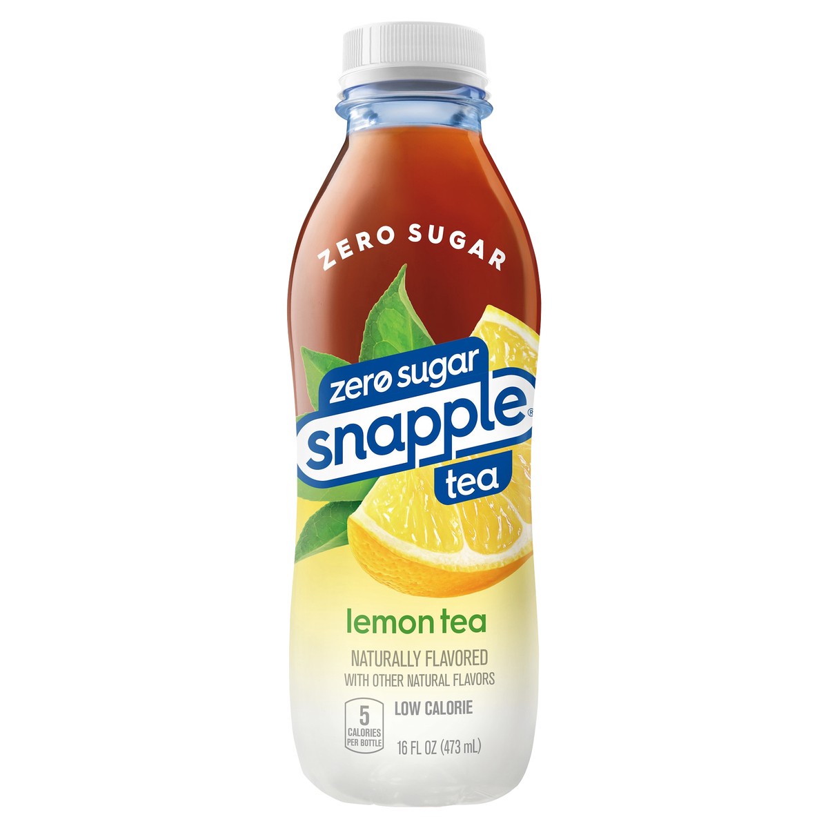 slide 11 of 12, Snapple Zero Sugar Lemon Tea, 16 fl oz recycled plastic bottle, 1 ct