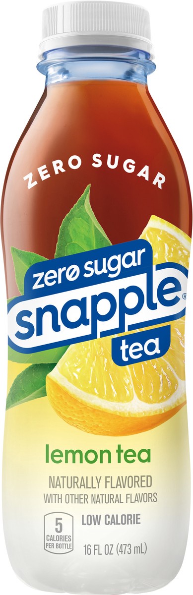 slide 7 of 12, Snapple Zero Sugar Lemon Tea, 16 fl oz recycled plastic bottle, 1 ct