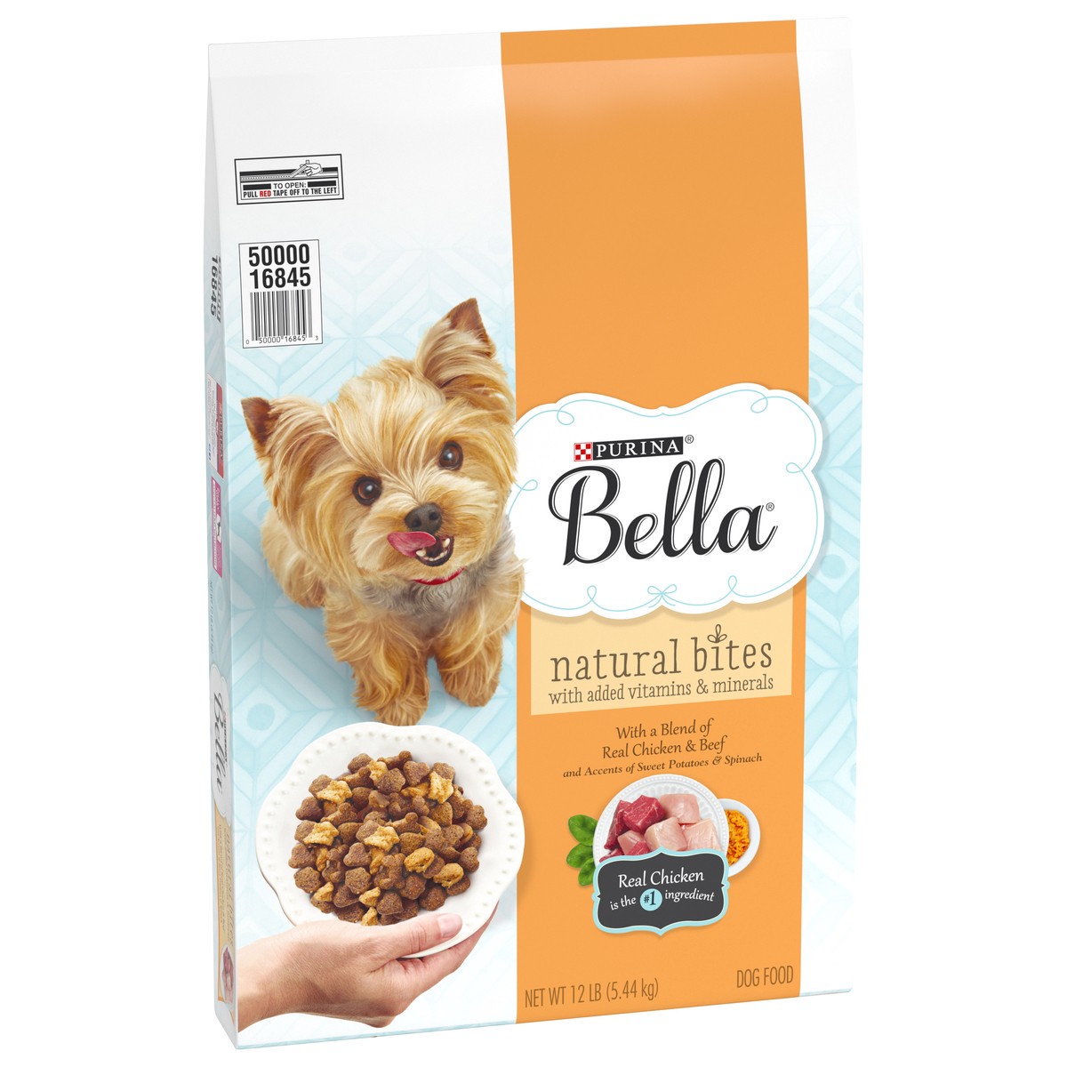 slide 2 of 9, Purina Bella Natural Small Breed Dry Dog Food, Natural Bites With Real Chicken & Beef, 12 lb