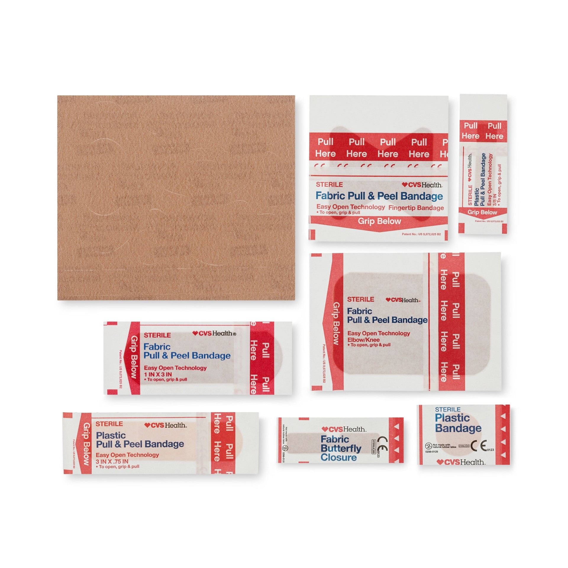 slide 4 of 4, CVS HEALTH Cvs First Aid Kit Osha/Ansi Compliant 4 Pockets+136 Pcs, 1 ct