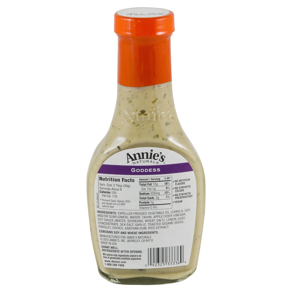 slide 2 of 4, Annie's Goddess Salad Dressing, Vegan, Non-GMO- 8 fl oz, 8 fl oz