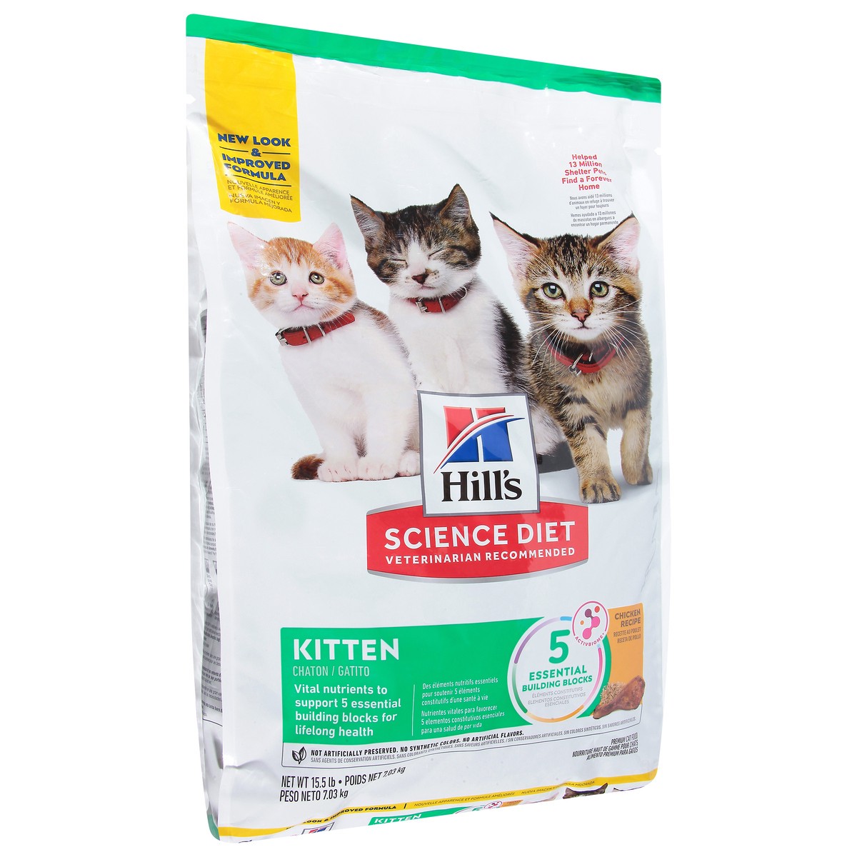 slide 7 of 15, Hill's Kitten Chicken Recipe Cat Food 15.5 lb, 15.5 lb