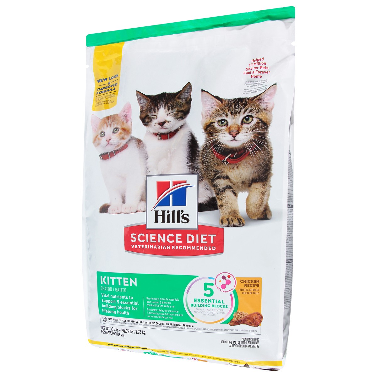 slide 5 of 15, Hill's Kitten Chicken Recipe Cat Food 15.5 lb, 15.5 lb