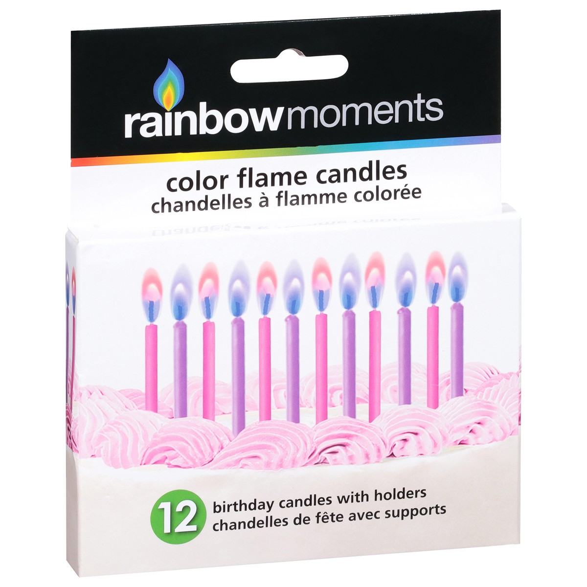 slide 2 of 11, Rainbow Moments Color Flame Birthday Candles with Holders 12 ea, 12 ct