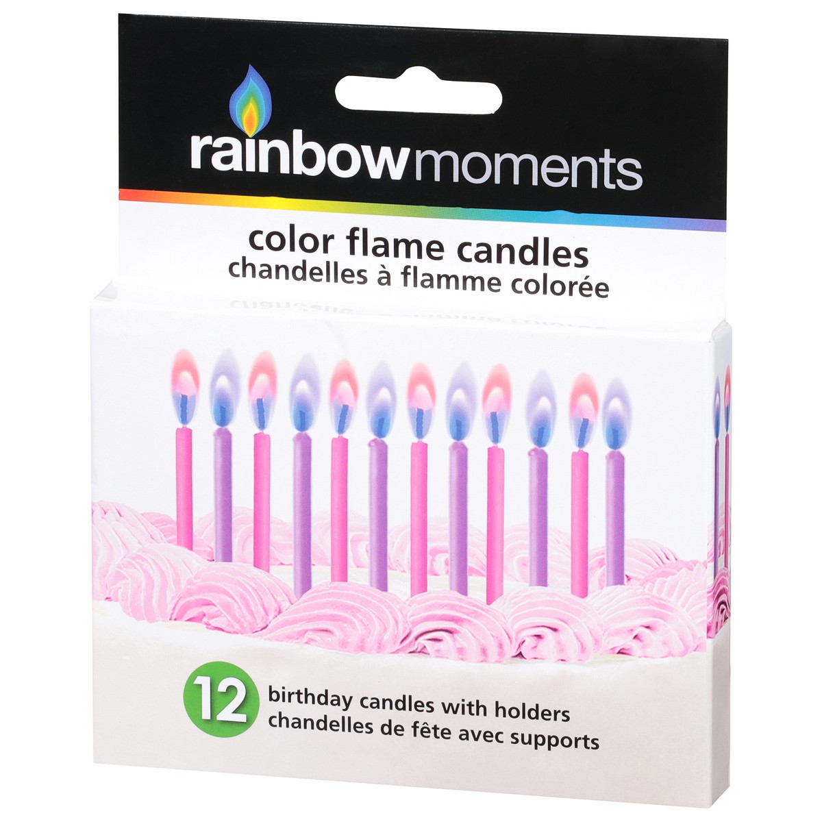 slide 3 of 11, Rainbow Moments Color Flame Birthday Candles with Holders 12 ea, 12 ct