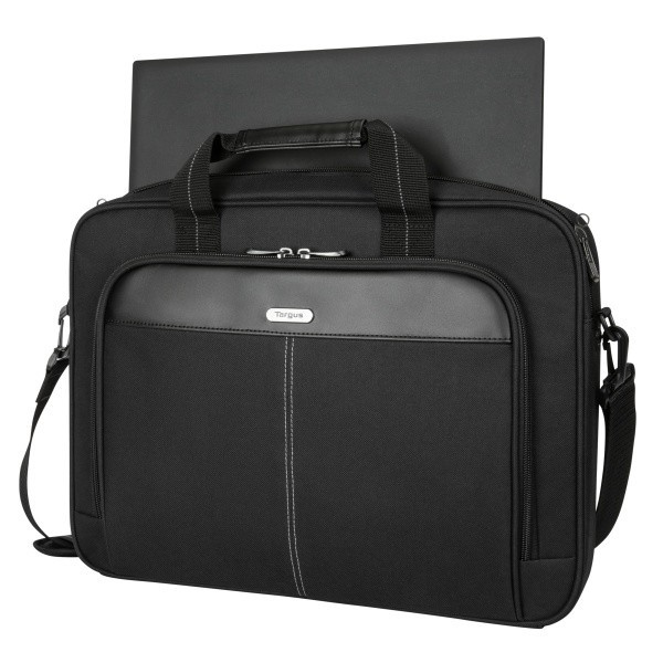 slide 4 of 4, Targus Classic Slim Briefcase With 15.6&Rdquo; Laptop Sleeve, Black, 1 ct