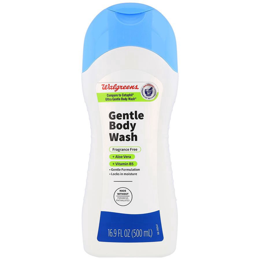 slide 1 of 5, Walgreens Gentle Body Wash Fragrance Free, 16.9 fl oz