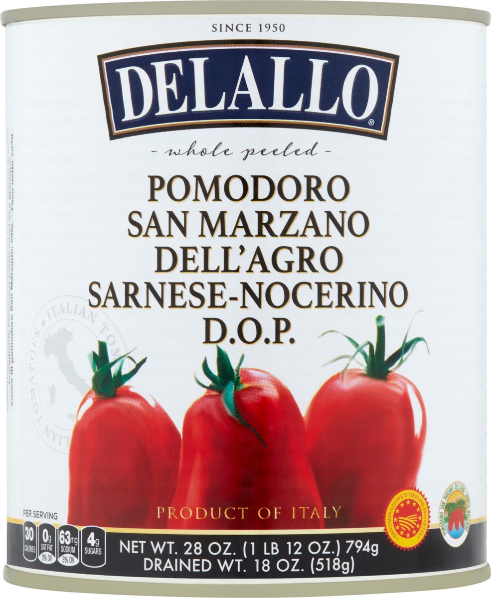 slide 7 of 7, DeLallo San Marzano Whole Tomatos, 28 oz